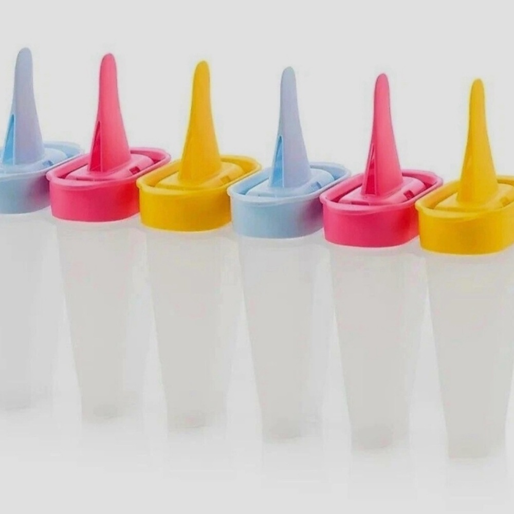 Tupperware Ice Pop Molds in Blue, Pink, and Yellow, NEW!